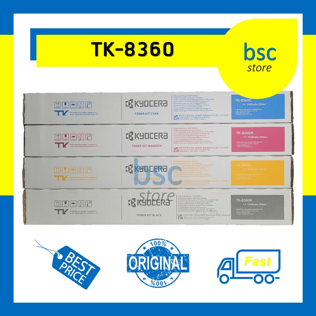 TK-8360 [แท้] ผงหมึกเครื่องถ่ายเอกสาร for TASKalfa 2554ci ( 1 ชุด มี 4 สี K, M, Y, C )