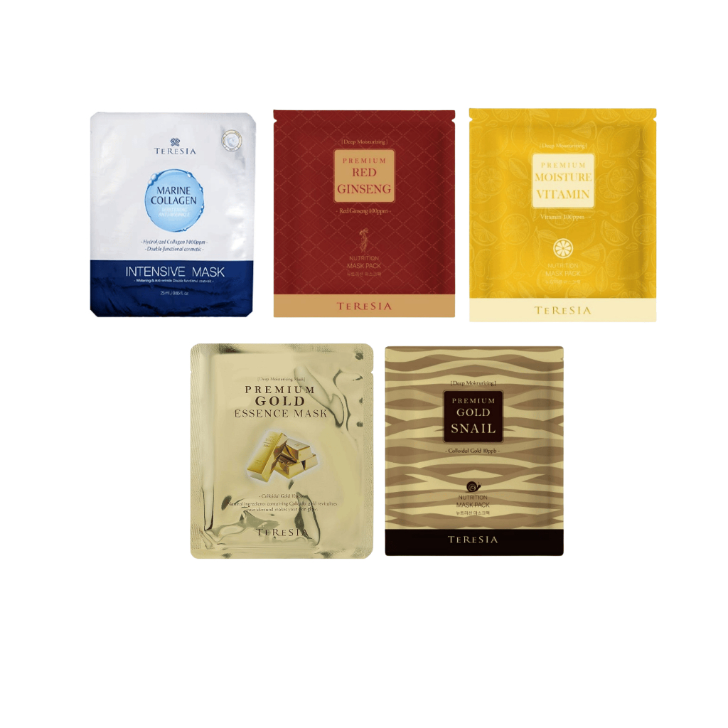 [10 แผ่น] TERESIA แผ่นมาส์กหน้า Premium Essence Mask 10 Sheets