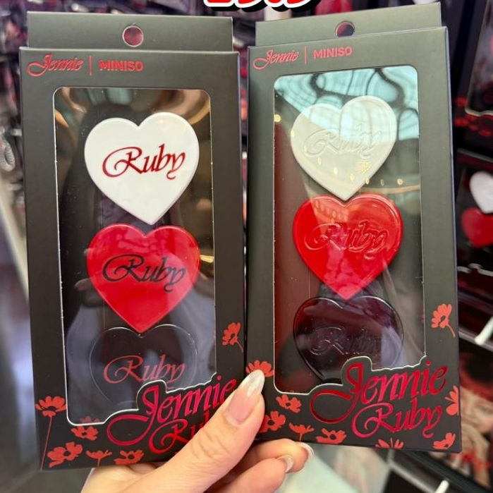 Jennie x Miniso กิ๊บหัวใจ 3 ชิ้น ลิขสิทธิ์แท้