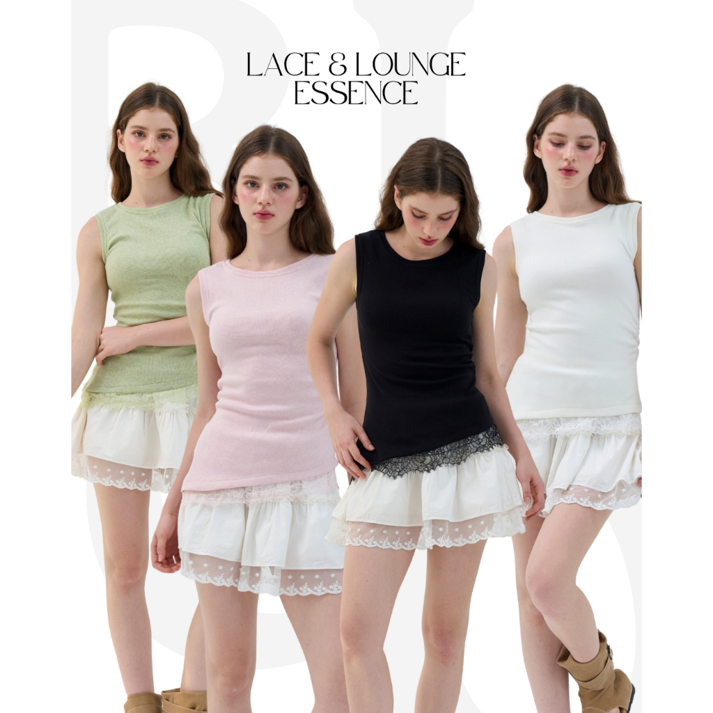 BCVS02 Lace & Lounge Essence - เสื้อกล้ามมีลูกไม้