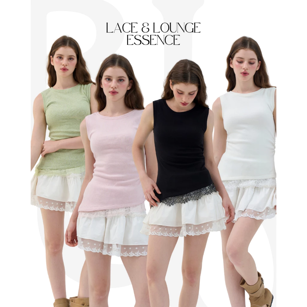 BCVS02 Lace & Lounge Essence - เสื้อกล้ามมีลูกไม้