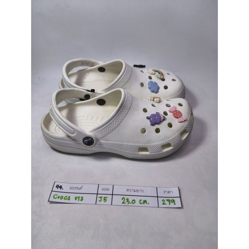🔵44🔵➡️Crocs มือ2ของแท้✅️✅️ Sz.J5 ยาว 23.0 cm. สวย สภาพดี ตำหนิการใช้งานตามภาพ -279-
