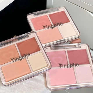 Tingphe บลัชออน 4 สี เนื้อแมตต์ แป้งละเอียด ไม่ร่วงง่าย blush สีชมพู เหมาะสำหรับใช้ในชีวิตประจำวัน
