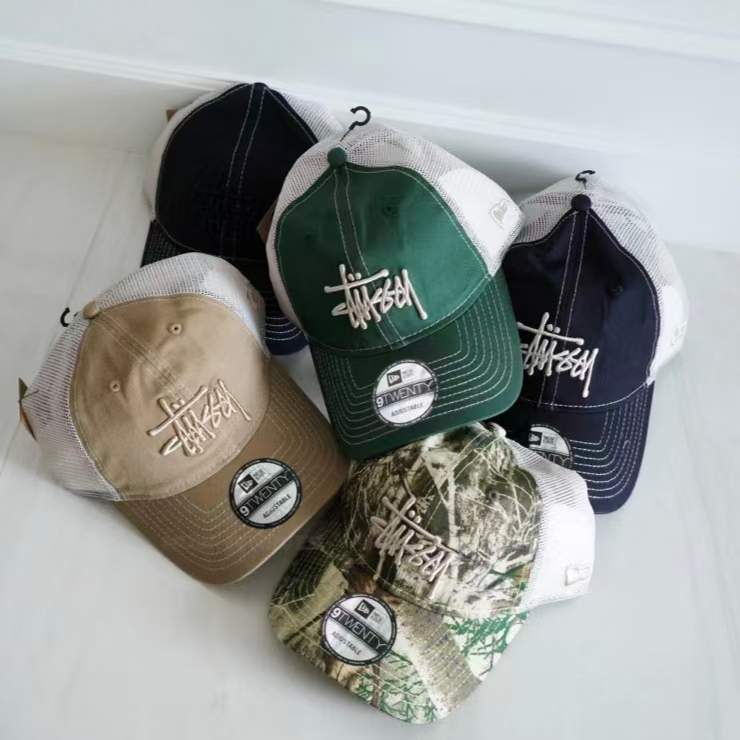 STUSSY CAP หมวกทรงเป็ด คู่รัก ดีไซน์ตาข่าย ระบายอากาศได้ดี สบาย ราคา ถูกที่สุด ดีลบีเคเค แกลเลอรีภาพที่ 3