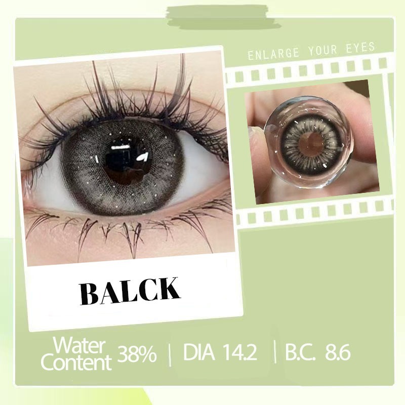 ✨👀 Uria Idol สี (BLACK) คอนแทคเลนส์รายครึ่งปี คอนแทคเลนส์เกาหลี