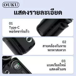 OUKU FS10+ พัดลมพกพา Portable Fan ไอเย็น TEC 3000mAh ลมแรง 199 ระดับ พัดลมมือถือ เงียบ หน้าจอ LED พับได้ เย็นทันที