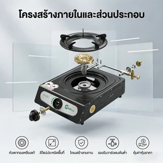 MAILTANK เตาแก็ส IK03N เตาแก๊สหัวเดี่ยว เตาแก๊สพกพา ขนาดกะทัดรัด ไฟแรง ประหยัดแก๊ส พร้อมส่ง (ใช้กับหัวปรับแรงดันต่ำ)