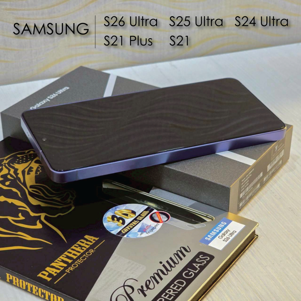 ฟิล์มกระจก สำหรับ Samsung รุ่น S26 Ultra / S25 Ultra / S24 Ultra / S21 Plus / S21