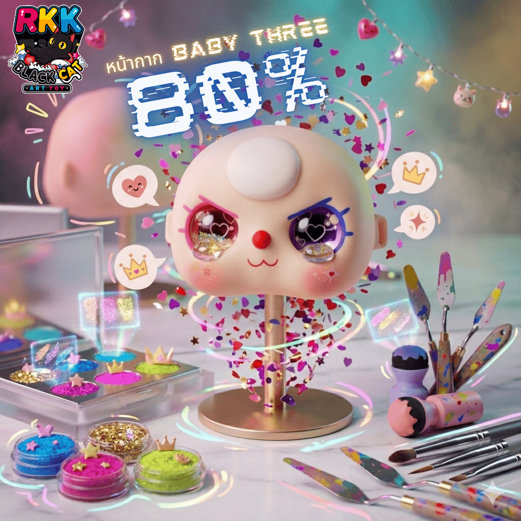 (พร้อมส่งจากไทย)หน้ากาก Baby three 80% ตาน้ำทุกหน้า
