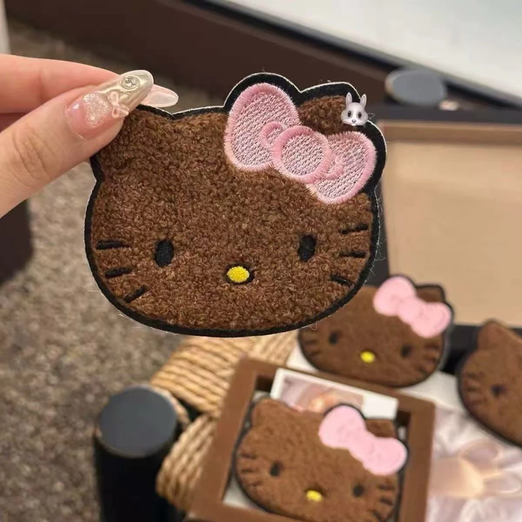 แผ่นแปะไรผม Hello Kitty Chocolate Cute แผ่นใหญ่ ติดง่าย
