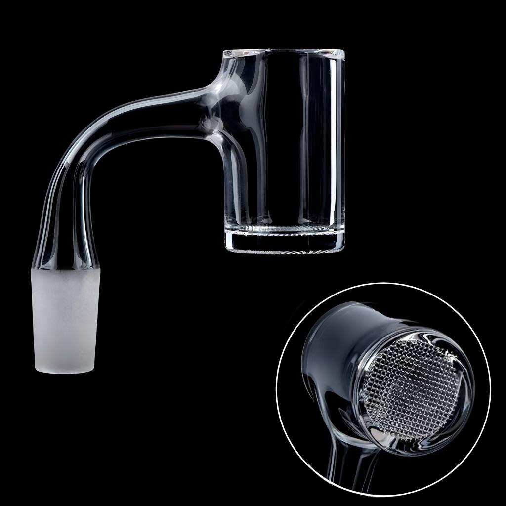 Premium Quartz Bucket Banger 10mm 14mm 90 Degree – Textured Bottom Design, High Quality Quartz