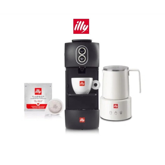 Easy Coffee Machine E.S.E. POD (Black) + E.S.E. Coffee PODS Espresso 200 Pods Classico Roast + illy 