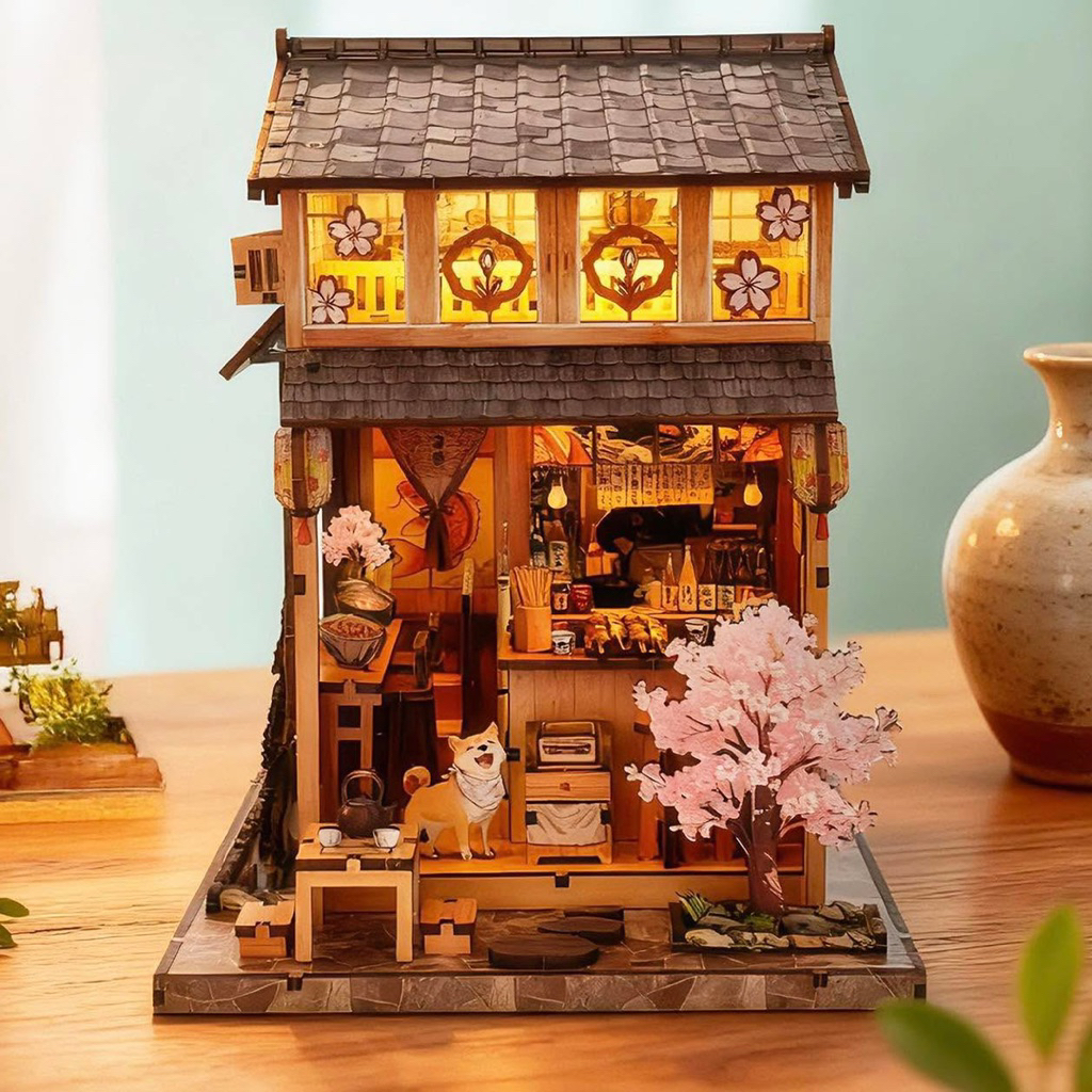 [พร้อมส่ง] โมเดลไม้ Shitamachi Izakaya House โรงชาญี่ปุ่นสไตล์ traditional town