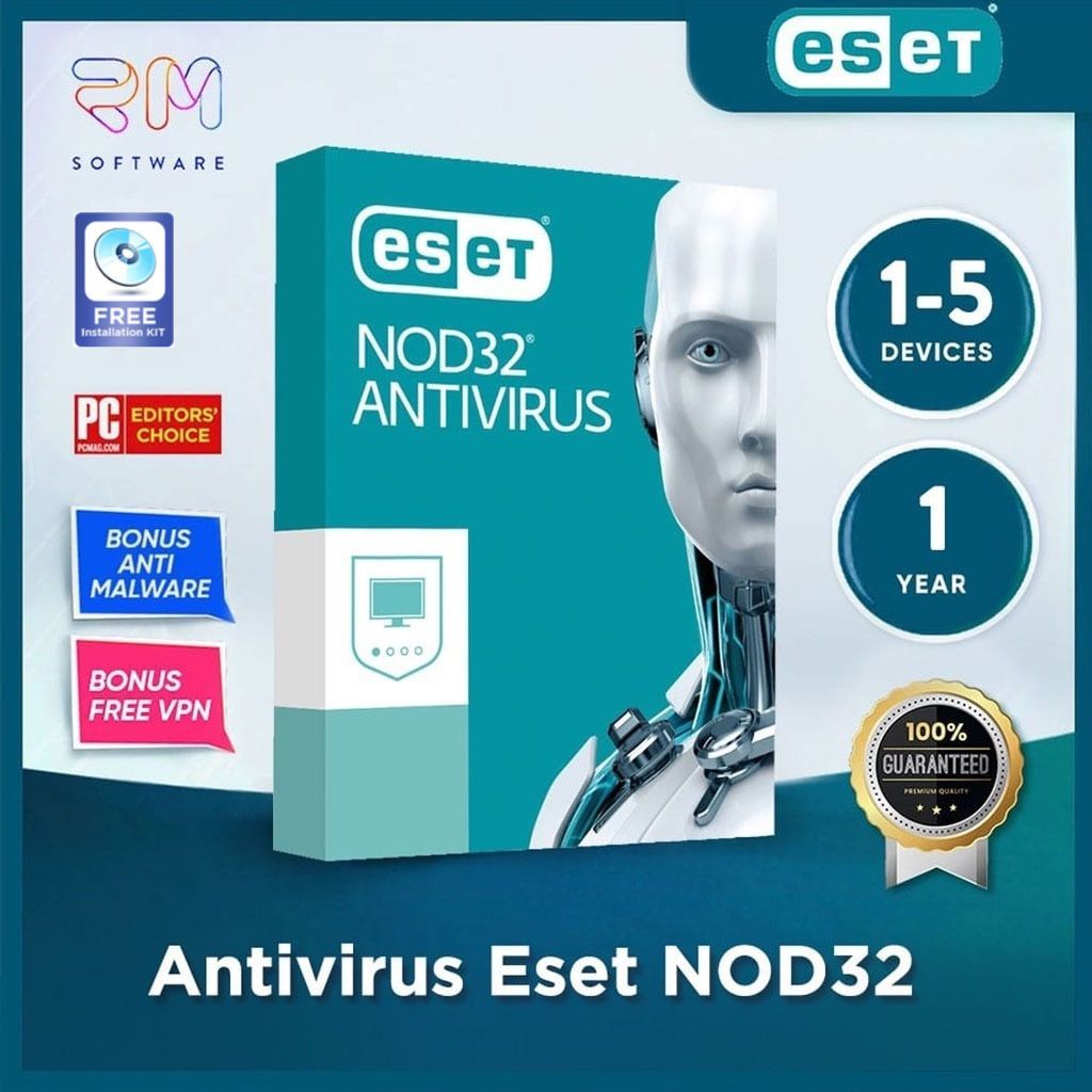 ESET Nod32 Antivirus ORIGINAL | 1 to 5 PC Device 1 to 3 Year |