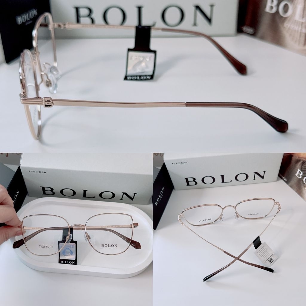 BOLON BA7030 TITANIUM แท้ กรอบแว่นตา พร้อมเลนส์ ตัดแว่นสายตาสั้น ยาว แว่นกรองแสง บลูบล็อก ออโต้ ตัดเลนส์สายตา ญาญ่า ราคา ถูกที่สุด ดีลบีเคเค แกลเลอรีภาพที่ 8