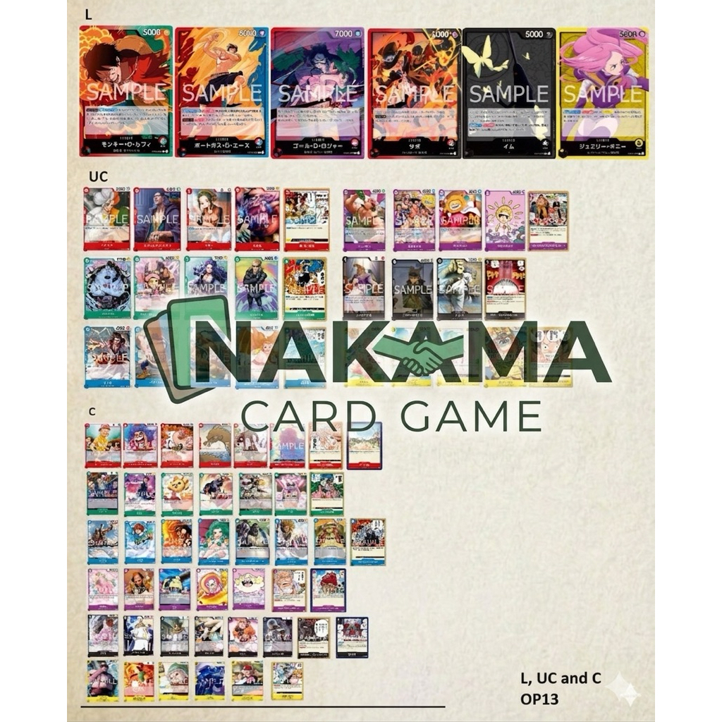 ONE Piece card game OP 13  set LUCC