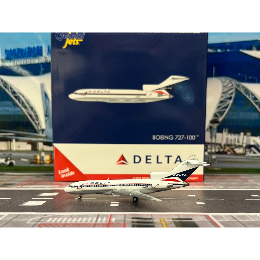 Gemini Jets [GJDAL2355] 1:400 Delta Air Lines B727-100 N1633 “widget” [polished belly]
