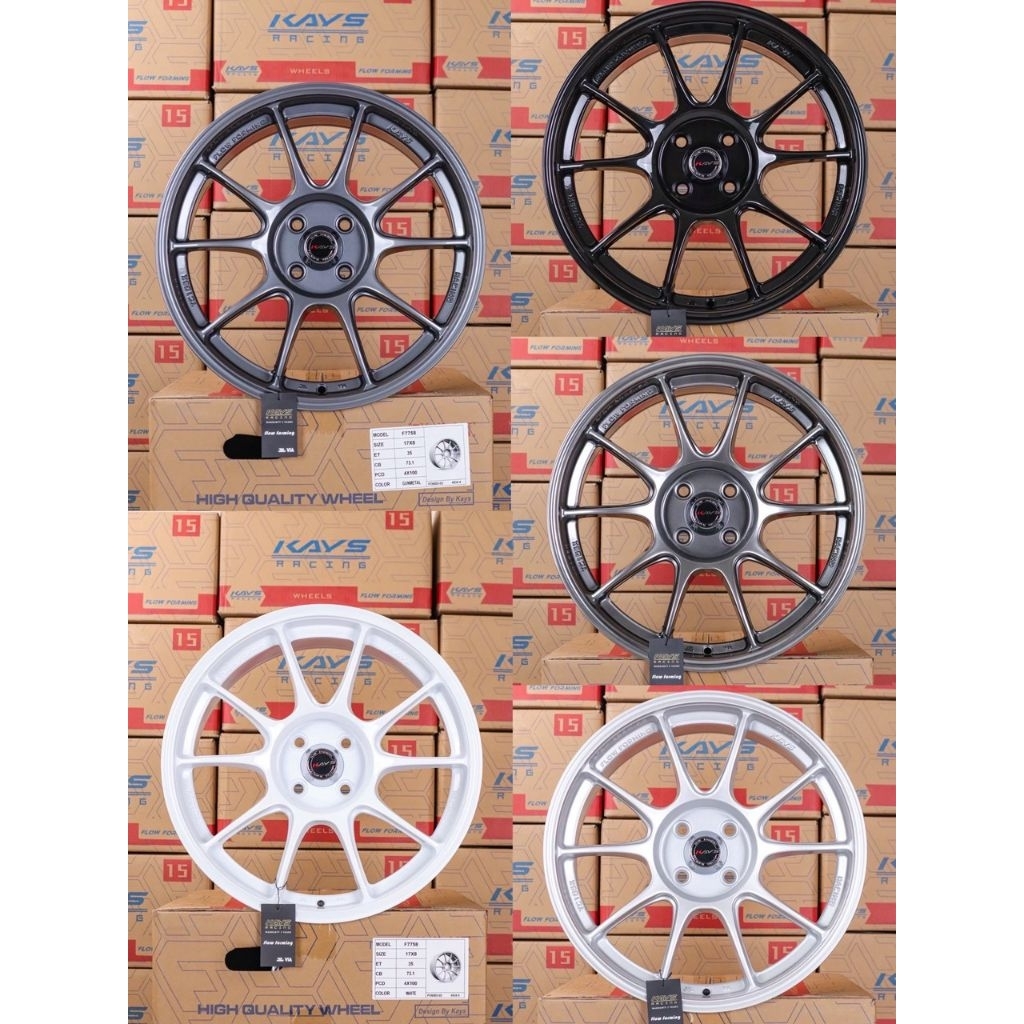 ล้อTC105x ขอบ17 กว้าง8 ออฟ +35 PCD4รู100(งานKAYS)🏁
