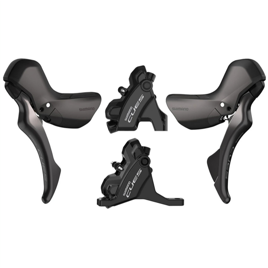 ชุดมือเกียร์ SHIMANO CUES BL/ST-U6030 + BR-U6030 1X10/11-SPEED DISC BRAKE SET RESIN 1000/1700MM