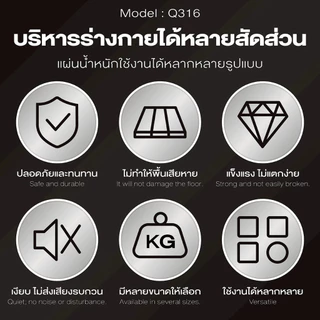 BG Dumbbell Weight Plate แผ่นน้ำหนัก 5KG./10KG. ดัมเบล แผ่นบาร์เบล แผ่นดัมเบล มีรูให้จับ เหมาะสำหรับใช้ในบ้าน รุ่น Q316