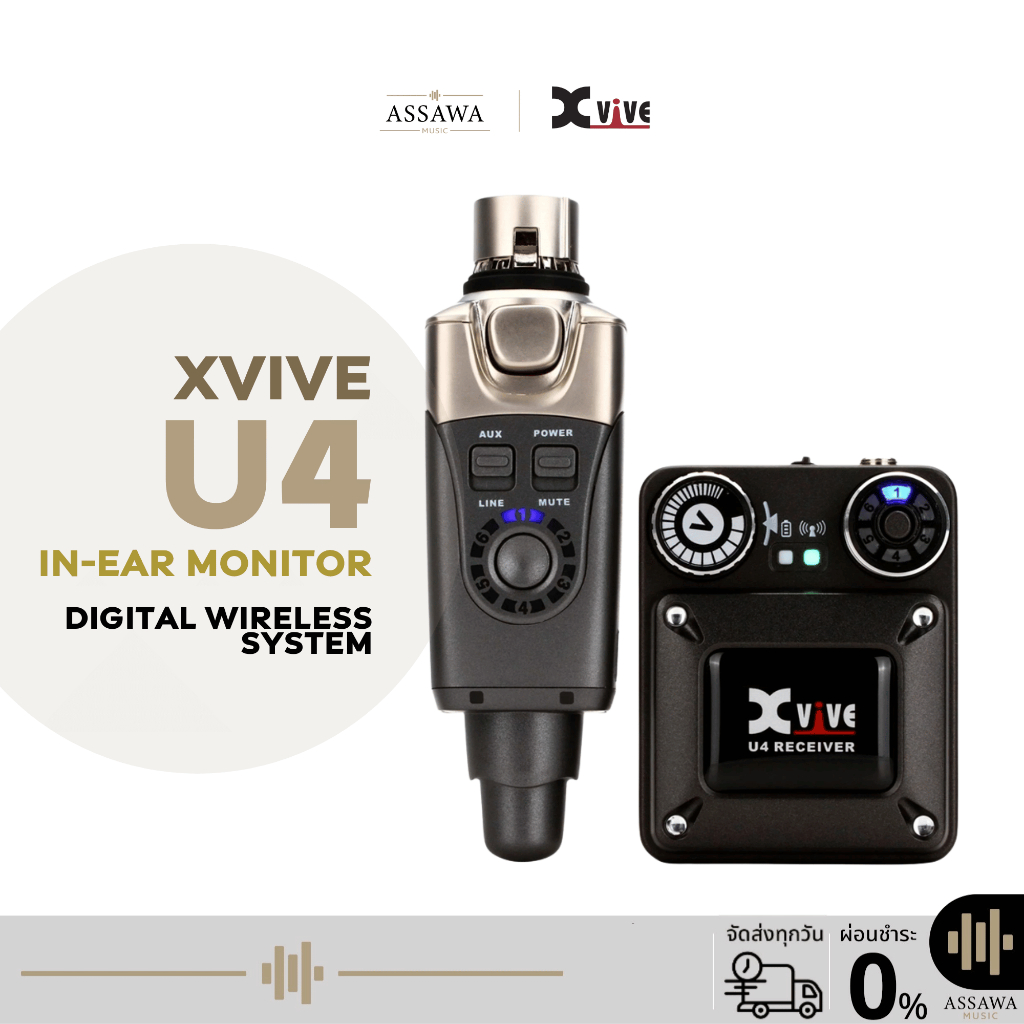 Xvive U4 Digital Wireless In-Ear Monitor System ไวเลสอินเอียร์มอนิเตอร์