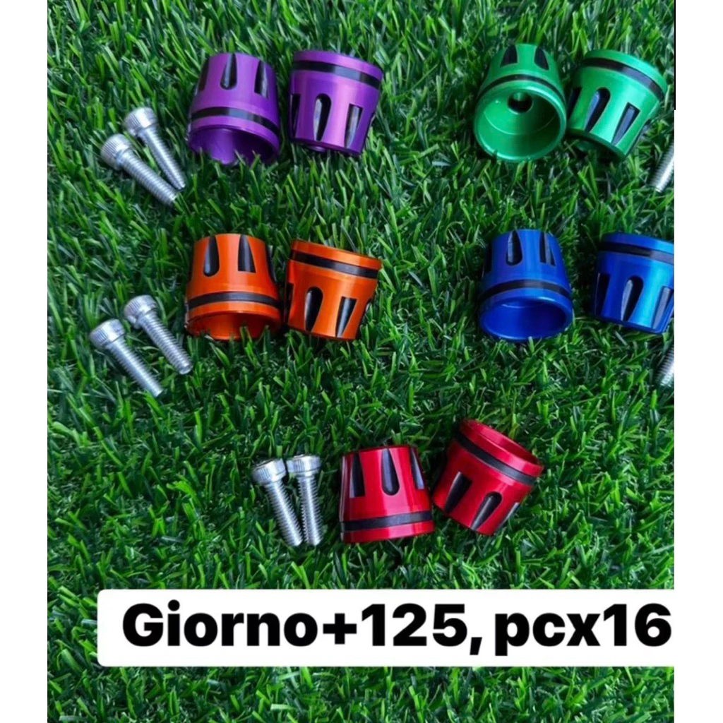 ปลายแฮนด์ทูโทน Giorno / Pcx160 มิเนียมแต่งสี พร้อมน็อตเลส