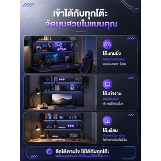 BMZAR DIYชั้นวางจัดเก็บโต๊ะเกม pegboardมัลติฟังก์ชั่น ชั้นวางปรับระดับได้ มีให้เลือกทั้งสีดำและสีขาว