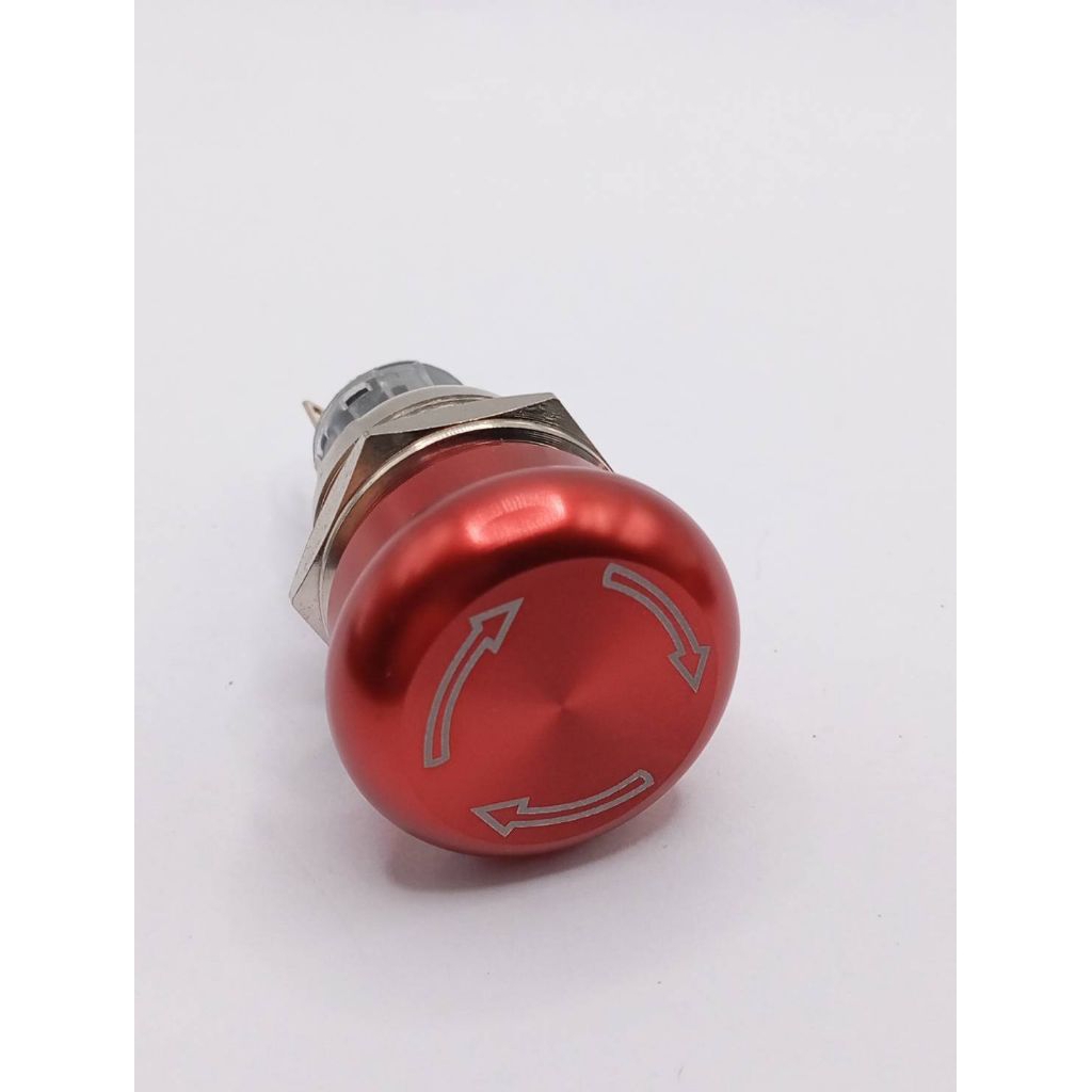 สวิตช์ปุ่มฉุกเฉินสแตนเลส 22mm สำหรับรถยนต์ พร้อมปุ่ม ลูกศร สวิตช์ปุ่มกด 1NO 1NC