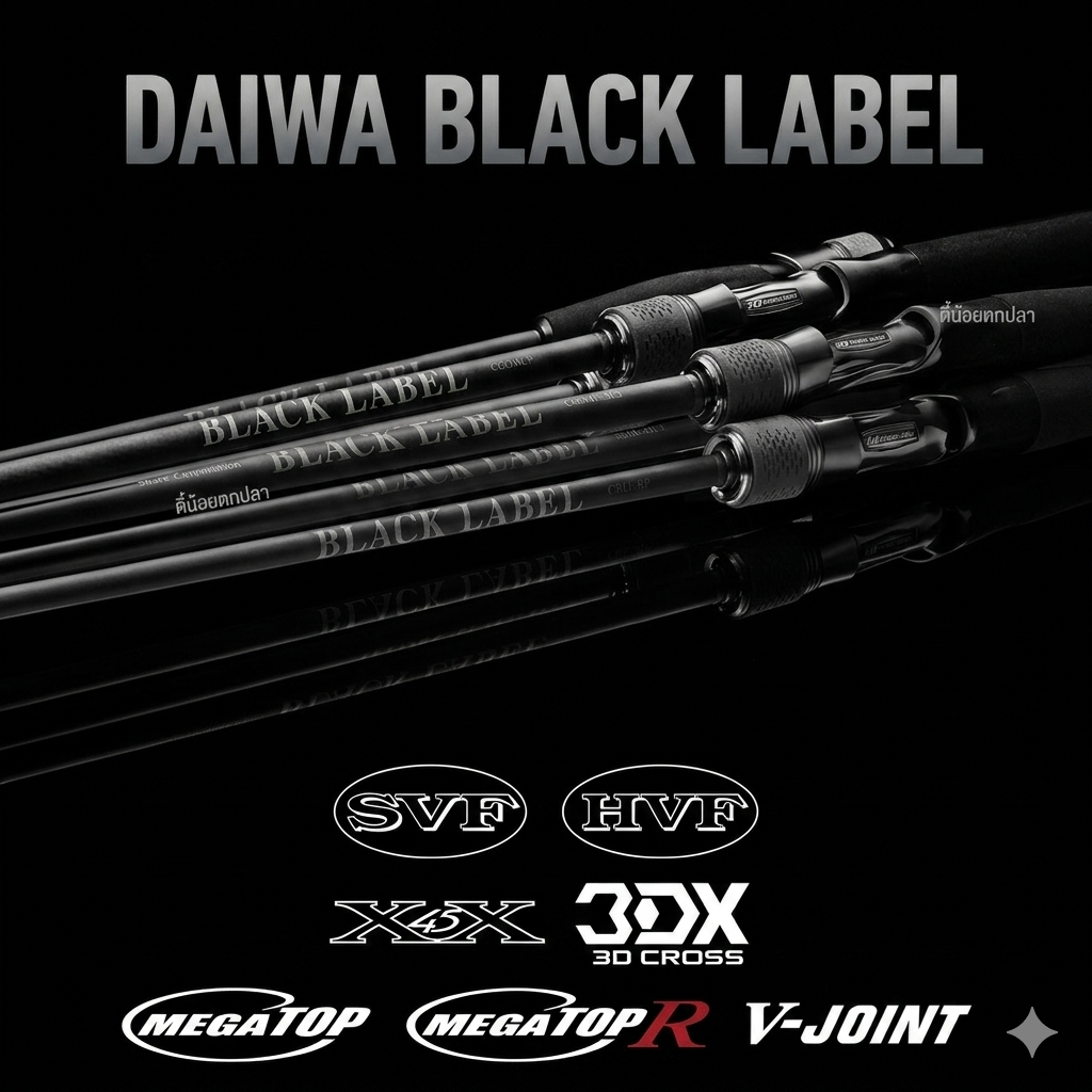 Daiwa Black Label ปี26 คันญี่ปุ่น สินค้าแท้ มีใบรับประกัน คันตีเหยื่อปลอม