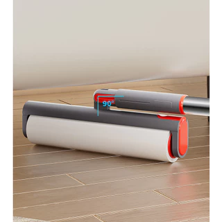 Long Handle Lint Roller ลูกกลิ้งกำจัดขนแมว เปลี่ยนกระดาษได้ Strong Adhesive Lint Roller ด้ามยาว กำจัดฝุ่นและขนสัตว์
