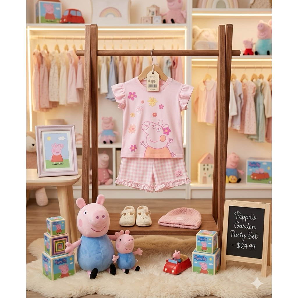 amilybabyshop : ชุดเซต เสื้อ+กางเกง Peppa pig สินค้าพร้อมส่ง ราคา ถูกที่สุด ดีลบีเคเค แกลเลอรีภาพที่ 3