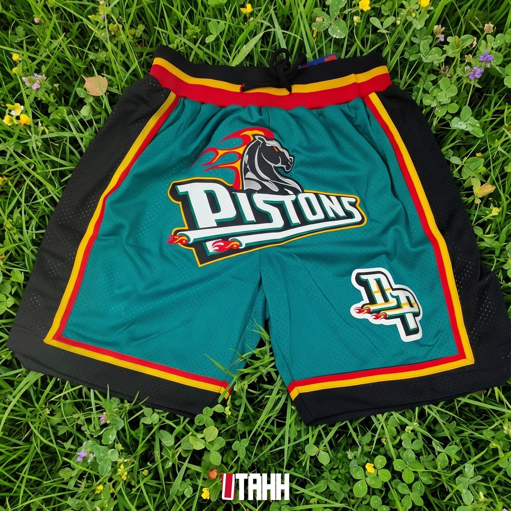 กางเกง Pistons กางเกงกีฬา บาสเกตบอล ขาสั้น แนวสตรีท 045
