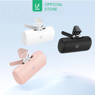 [รุ่นใหม่ มี CCC] UKIKI Mini Powerbank 5,000mAh พาวเวอร์แบงค์ไซส์มินิ เปลี่ยนหัว Type-C / Lightning ได้ ชาร์จเร็ว 2.1A