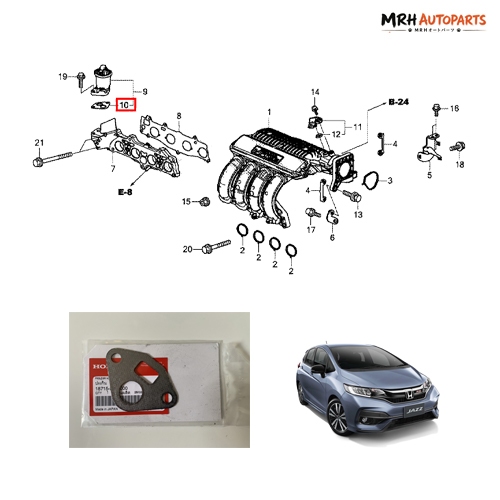ปะเก็น EGR Honda Jazz GK CITY GM6 2014-2019 แท้ศูนย์จำนวน 1 ชิ้น