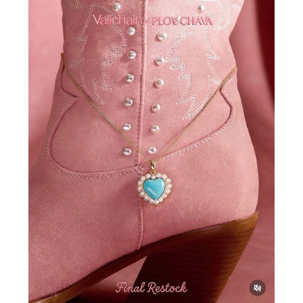 (New)🩵Valichain x Ploy Chava Turqouise heart necklace