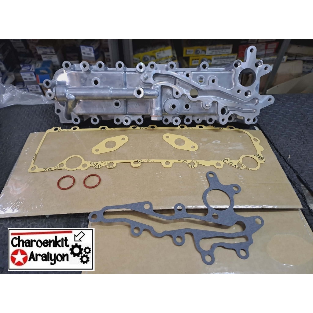 ฝาออยคูเลอร์ + ประเก็น + โอริง ISUZU D-MAX ALL NEW MU-X ปี 2012-2019 U3 U4 4JK1 4JJ1 รุ่นกรองบน