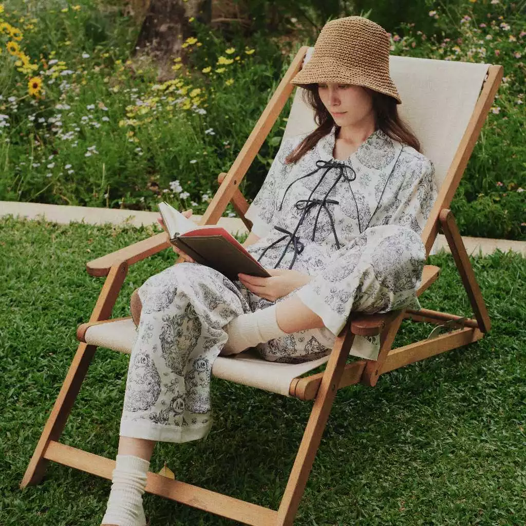 MUSLIN Classic Toile - Silk Satin Pajamas [Maison De Reve Collection]