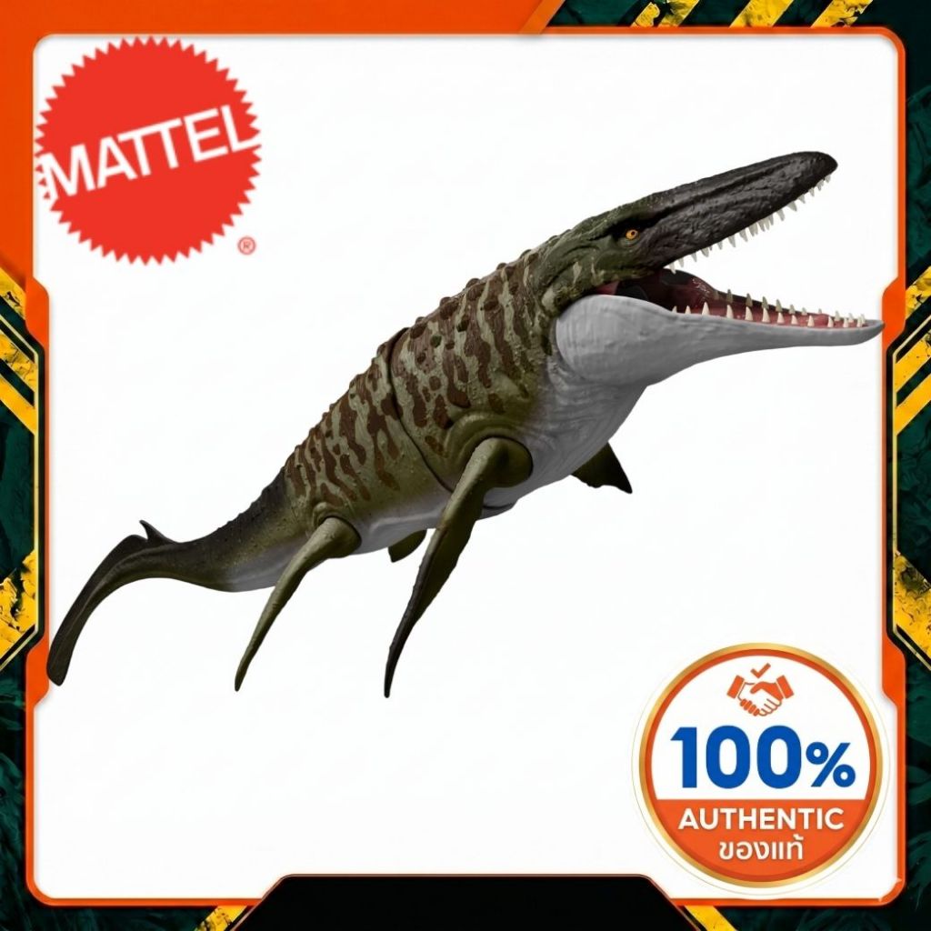 ของเล่นไดโนเสาร์ Jurassic World Mosasaurus Mattel 65ซม กัดได้ กลืนฟิกเกอร์ได้ ของแท้ญี่ปุ่น