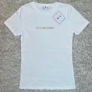 เสื้อยืดคอกลมแขนสั้น รีดเพชร ลาย SHE SSRENSSE