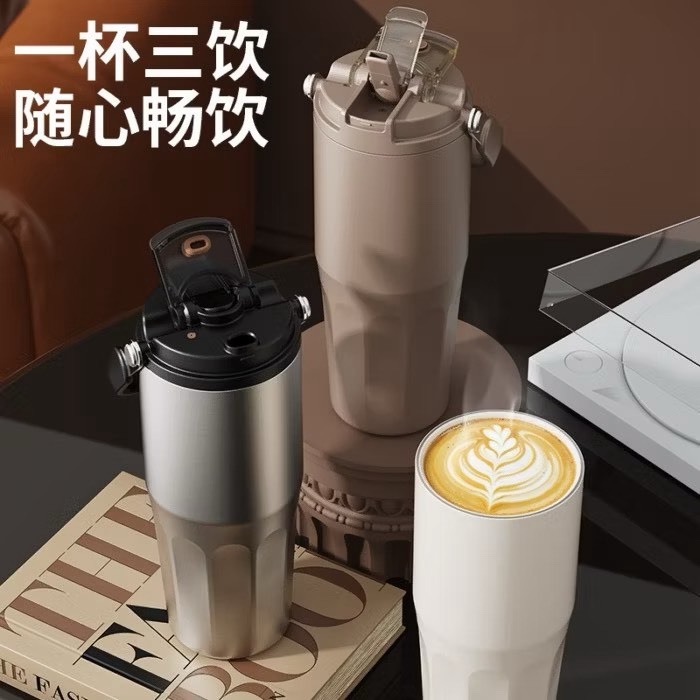 แก้วน้ำเก็บความเย็น ขนาด800ml สแตนเลส316+เซรามิก