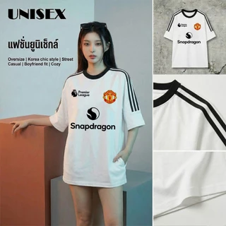 Q-1501 เสื้อยืดแฟชั่นกีฬาทรงโอเวอร์ไซซ์ แขนลายแถบ ดีไซน์เรียบแต่ดูดี ใส่ได้ทุกโอกาส