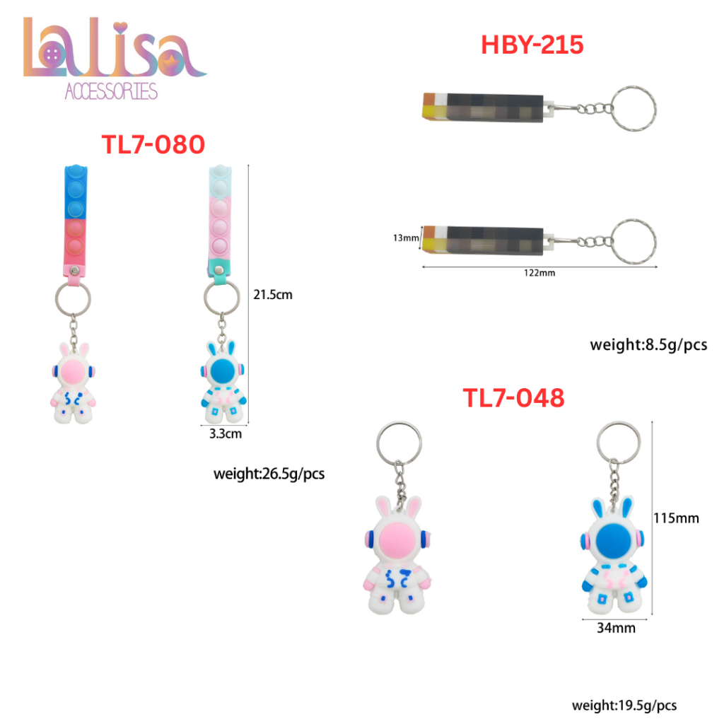 พวงกุญแจฟิดเจ็ต + มินิมอลสุดคิวท์ พวงกุญแจฟิดเจ็ตกระต่ายสีพาสเทล  Keychain HBY-215/ TL7-080/TL7-048