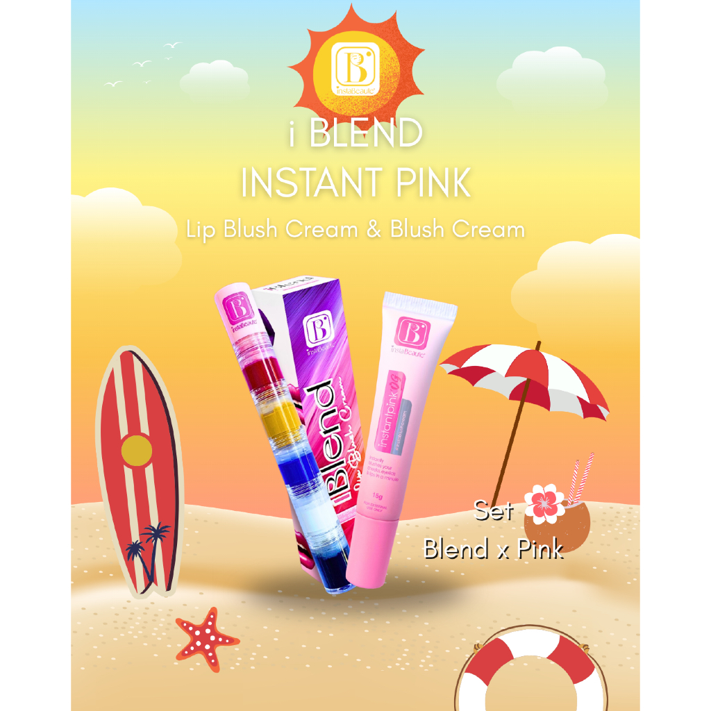 Duo Set Instantpink + iblend  Lip Blush Cream