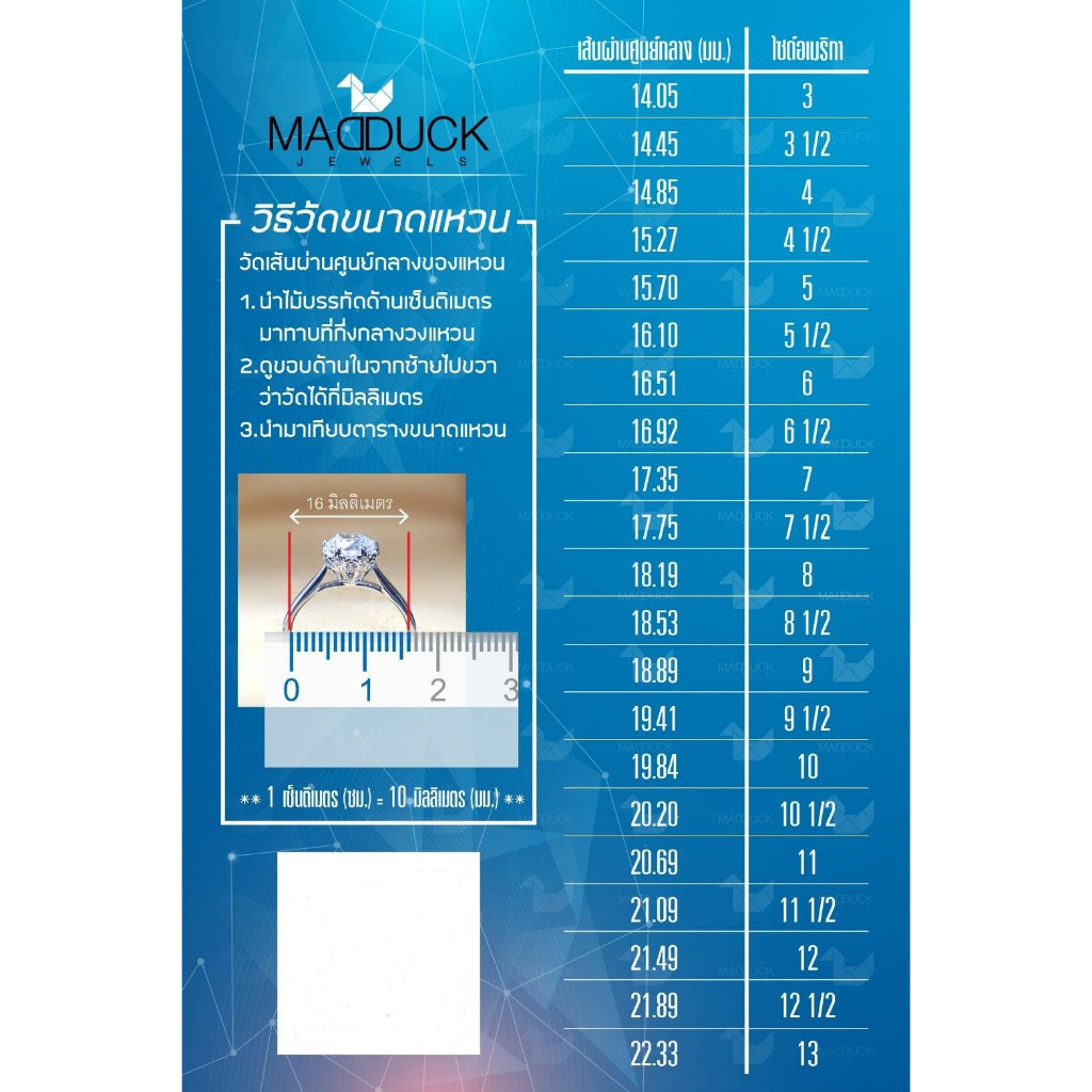 Madduckjewels แหวนเงินแท้ 925 CZ / โมอิส (Moissanite) / รูปที่ 7