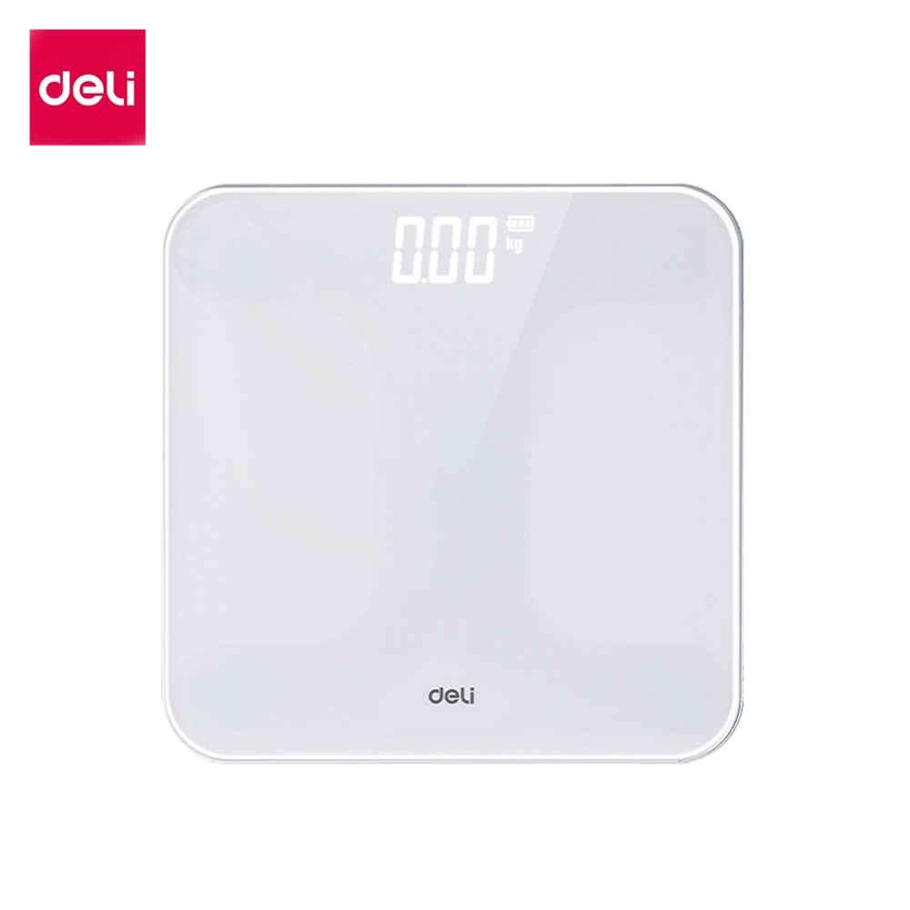 [ฟรีถ่าน] Deli เครื่องชั่งน้ำหนัก เชื่อมต่อแอป บลูทูธ เครื่องชั่งดิจิตอล รองรับ180Kg Weighing Scale