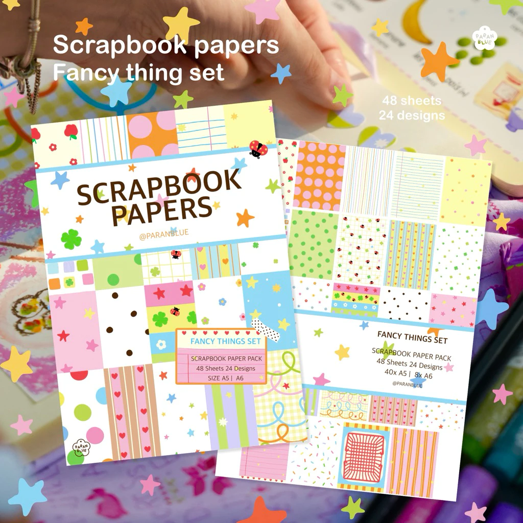 กระดาษพื้นหลัง ตกแต่งไดอารี่ 🍎✏️📖 Scrapbook junk journal diary pattern papers