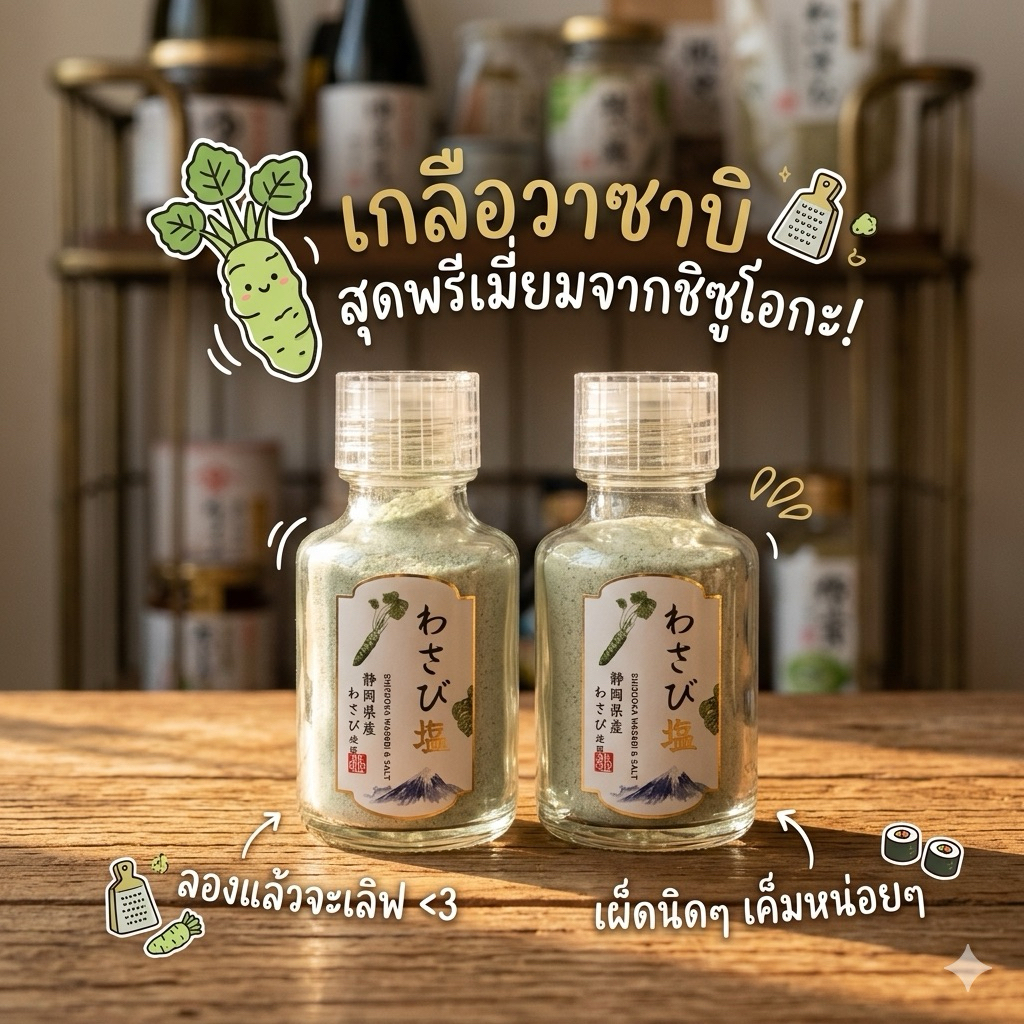 ‼️ของแท้จากญี่ปุ่น‼️SHIZUOKA WASABI & SALT เกลือป่นอย่างดี เอาไว้ปรุงอาหาร โรยบนของทอด โรยสเต็ก คือเค็มกำลังดี