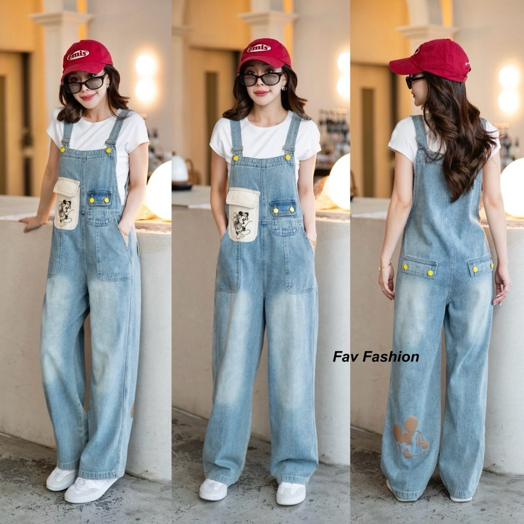 🌈🌿🌸🌼🌺💙🇰🇷 Jeans Micky Pocket BiB Long Pant