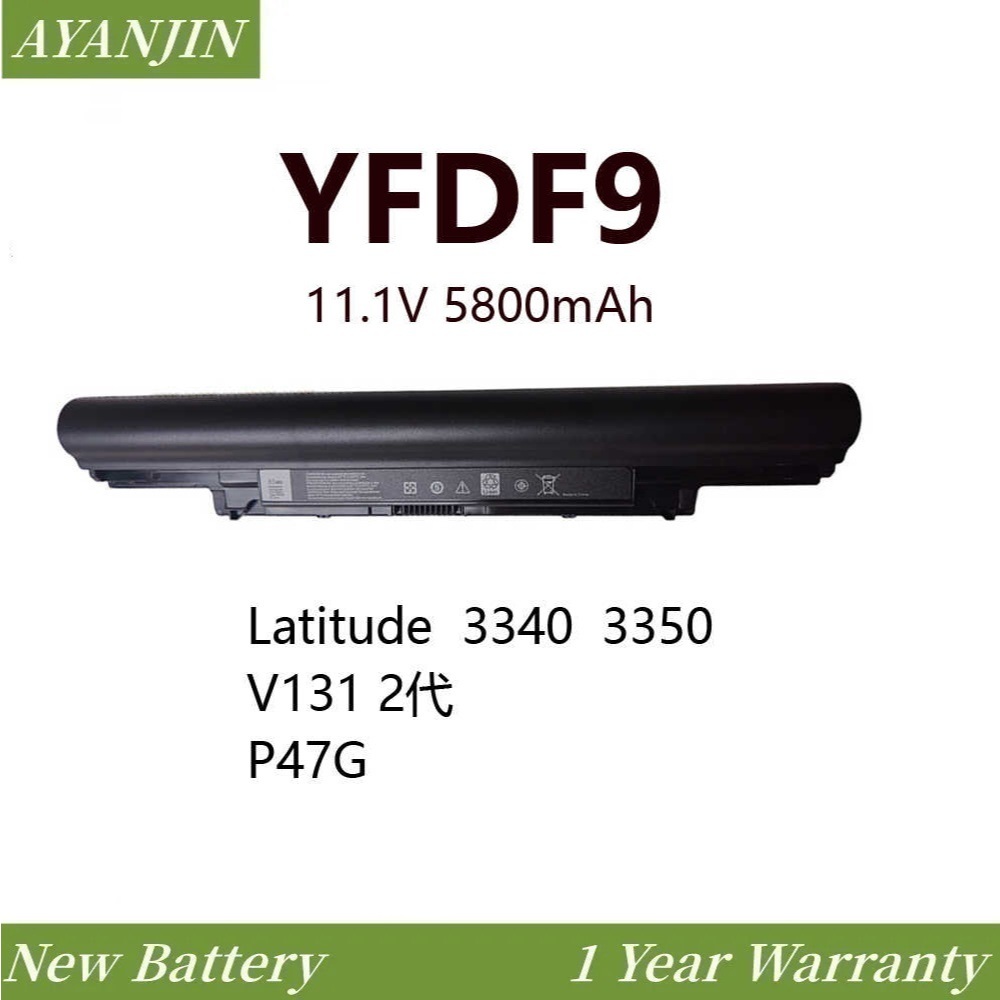 YFDF9 แบตเตอรี่ สำหรับ Dell Latitude 3340 3350 5MTD8 V131-2 VDYR8 YFOF9 battery(11.1v 58wh)