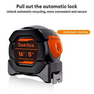 TASKTOOL ตลับเมตร 5m7.5 m10m เทปวัดเรืองแสง สเกลชัดเจน การวัดแม่นยำ เทปวัด สายวัดพกพา